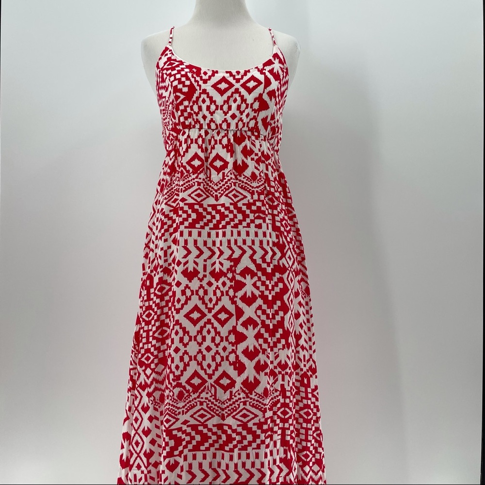 Rosebud Woman’s Red Print Maxi Dress